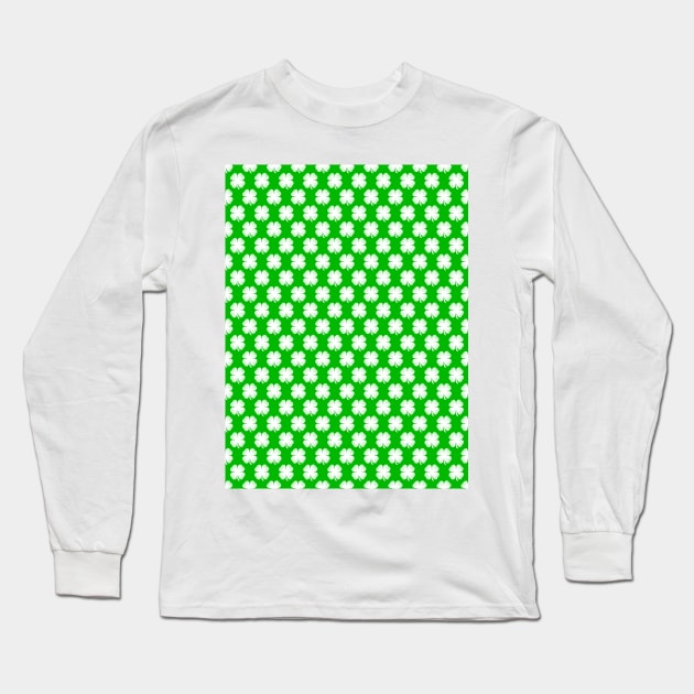 FOUR Leaf Clover St Patricks Day - St Patricks Day Art Long Sleeve T-Shirt by SartorisArt1